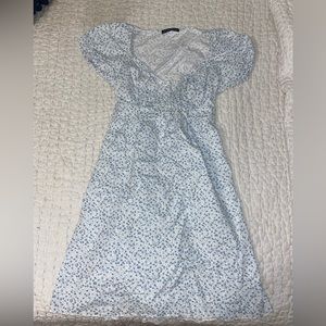 brandy melville blue floral spring dress new